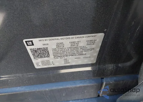 2019 Chevrolet Equinox Ls from USA, damaged, VIN 2GNAXHEV6K6148853